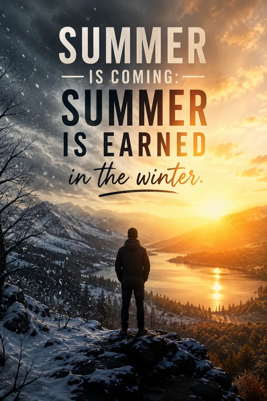 summer is coming summer is earned in the winter.
