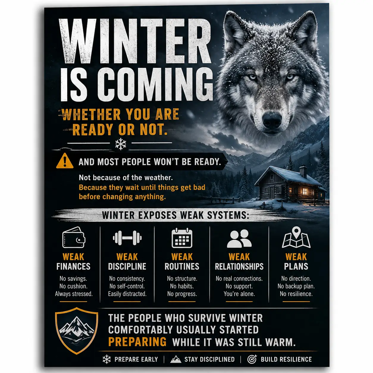 winter is coming — prepare before life gets hard