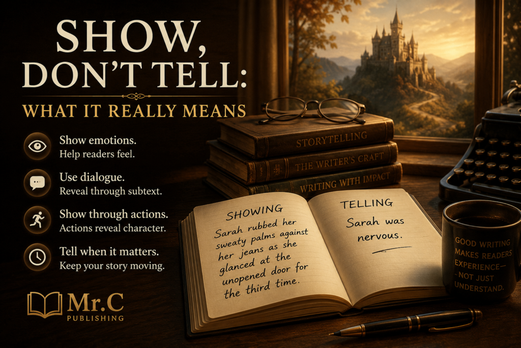 show don't tell what really means the secrete to btter storytelling