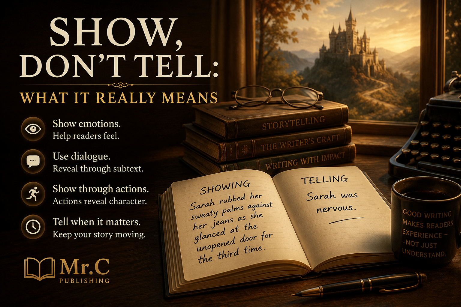 Show, Don't Tell: What It Really Means show don't tell what really means the secrete to btter storytelling